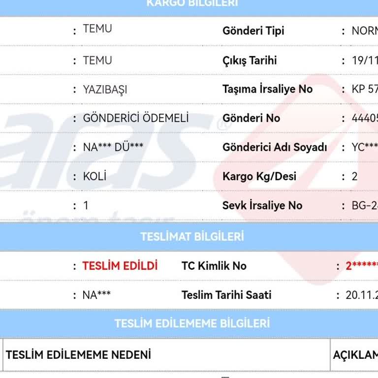 Kargo Teslimatında Yaşanan Gecikme