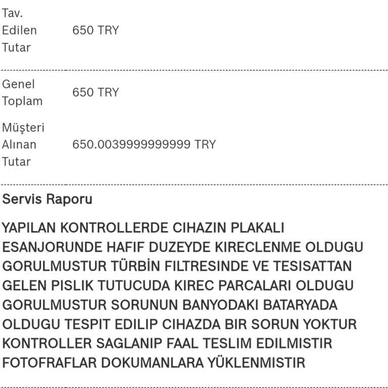 Gereksiz Servis Ücreti Ve İade Talebi