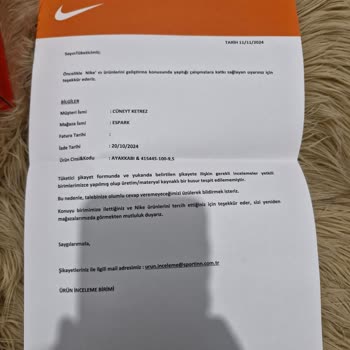 Nike Ayakkabıda Üretim Hatası Ve Firma İlgisizliği