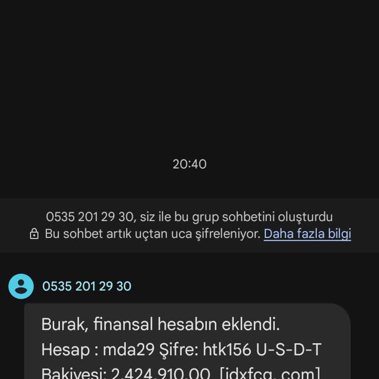 Yanlış Numaraya Gönderilen Finansal Mesaj