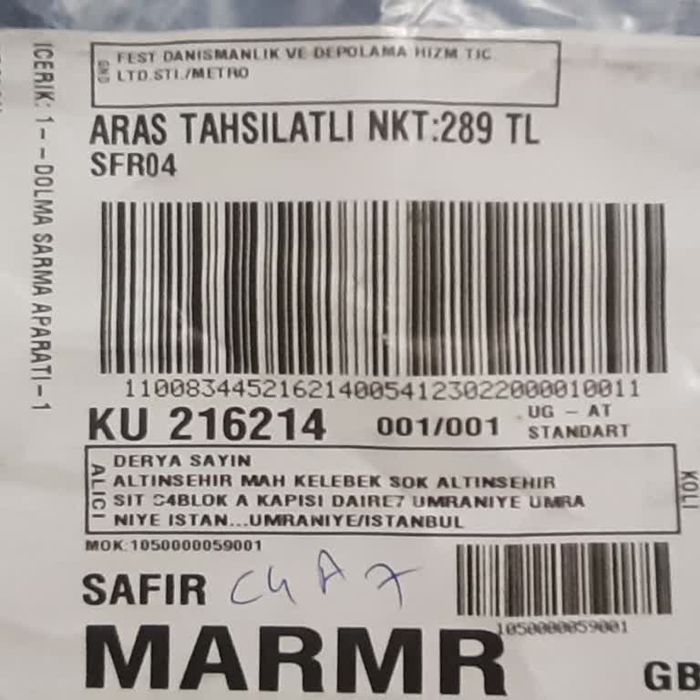 Yanlışlıkla Gönderilen Siparişin İadesi