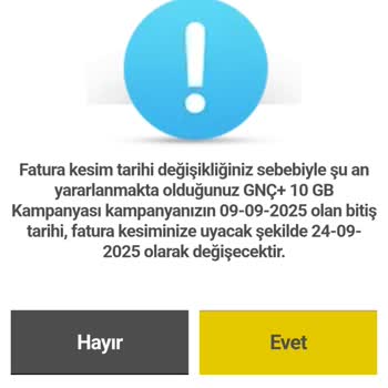 Turkcell Fatura Kesim Tarihi Değiştirilemiyor