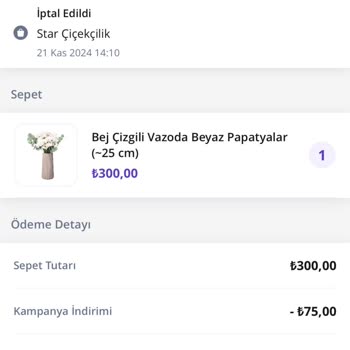 Getir'de Çiçek Siparişinde Büyük Hayal Kırıklığı