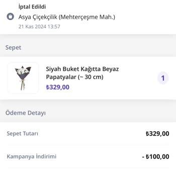 Getir'de Çiçek Siparişinde Büyük Hayal Kırıklığı