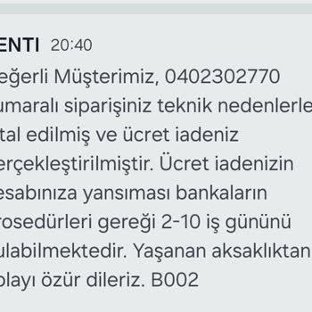 Online Siparişte Gecikme Ve İptal Sorunu