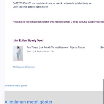 İsteğim Dışında İptal Edilen Siparişler Ve İletişim Sorunları