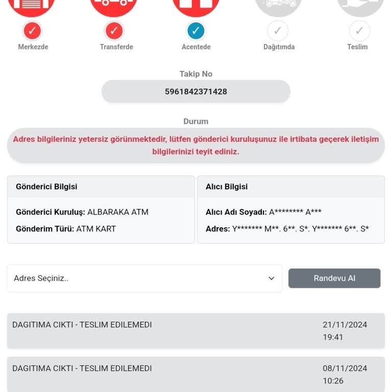 Kuryenet Bank Kartı Teslimat Sorunu