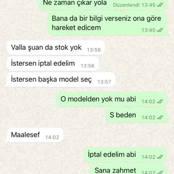 Stokta Olmayan Ürün Ve Uzayan Kargo Süresi