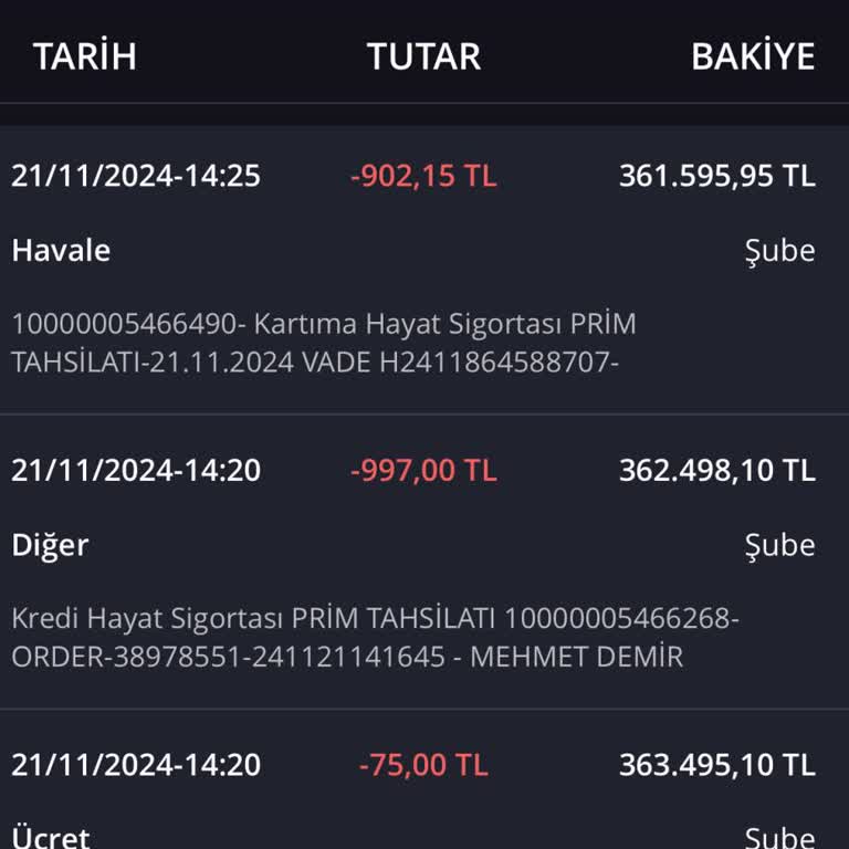 Sigorta İptali Ve Ücret İadesi Talebi