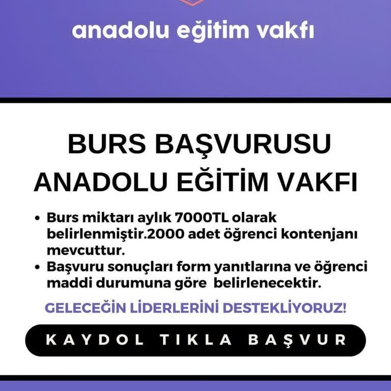 Anadolu Eğitim Vakfı Burs Başvurusu Şikayeti