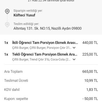 Sipariş İptali Ve Geri Ödeme Sorunu