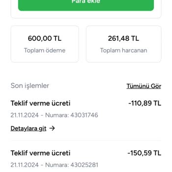 Armut Uygulamasında Teklif Görüntüleme Sorunu