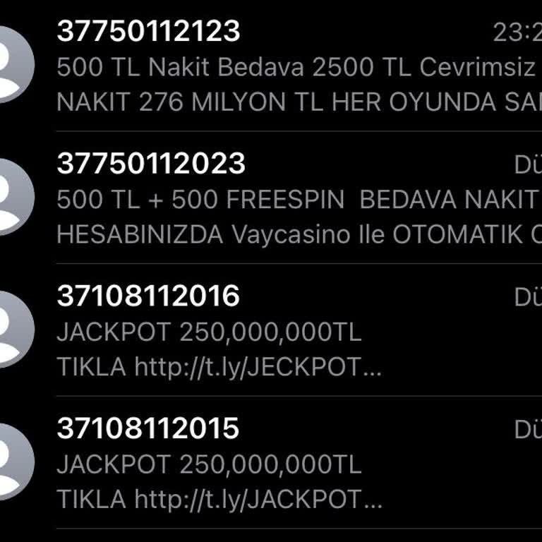 Vaycasino'nun Bitmeyen Mesaj Yağmuru