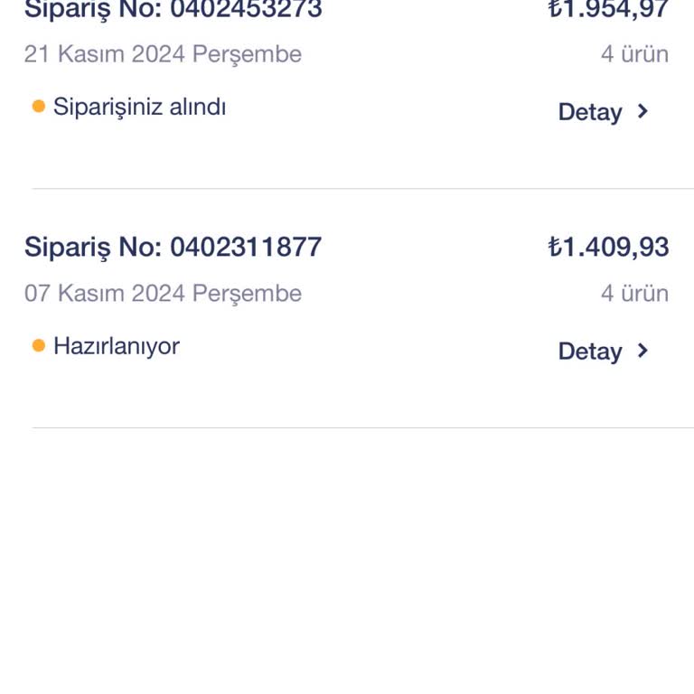 Eksik Gönderilen Sipariş Ve İptal Edilen Ürünler