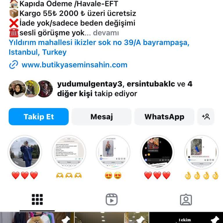 Butik Yasemin Şahin Değişim Talebi!