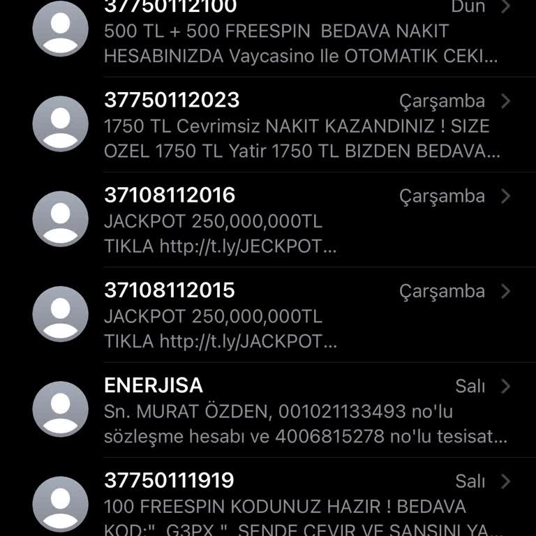 Vaycasino Rahatsız Edici Mesaj Yağmuru