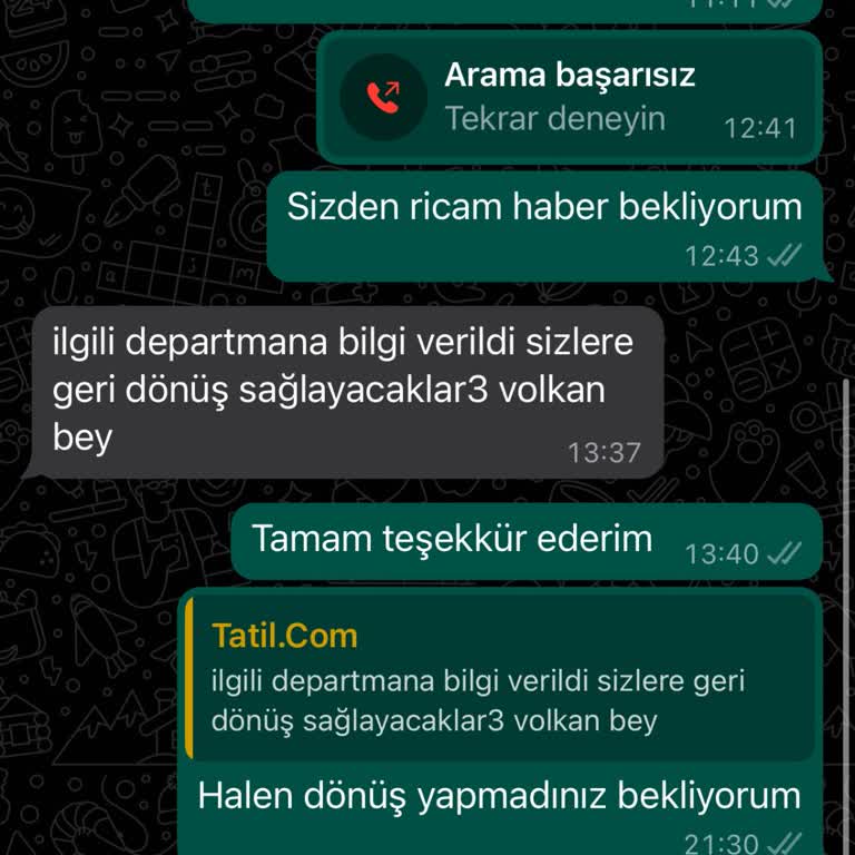 İptal Edilen Tur Ücretinin Geciken İadesi