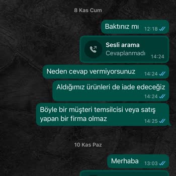 Eksik Ürün Ve İlgisizlik