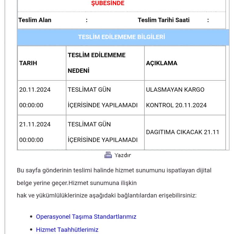 Aras Kargo İle Yaşanan Büyük Hayal Kırıklığı