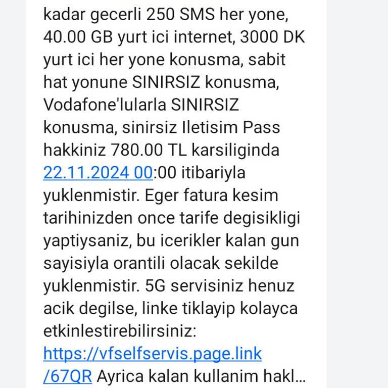 Bilgim Dışında Tarifemin Yükseltilmesi