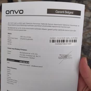 Onvo Dikey Süpürge Şarj Sorunu