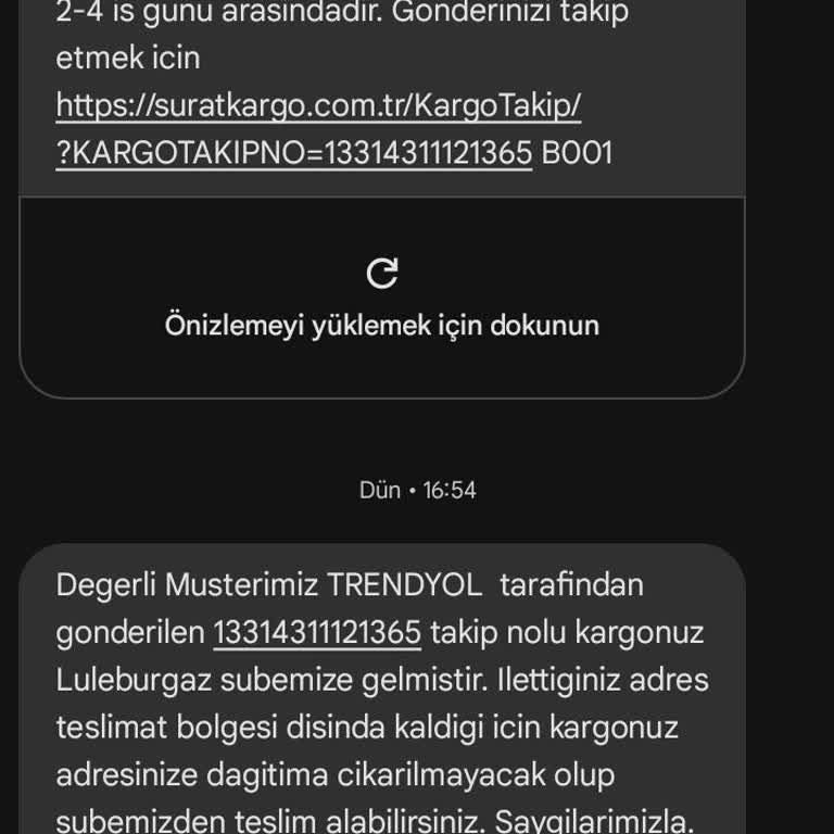 Sürat Kargo'nun Hizmet Eksikliği Ve İletişim Sorunu