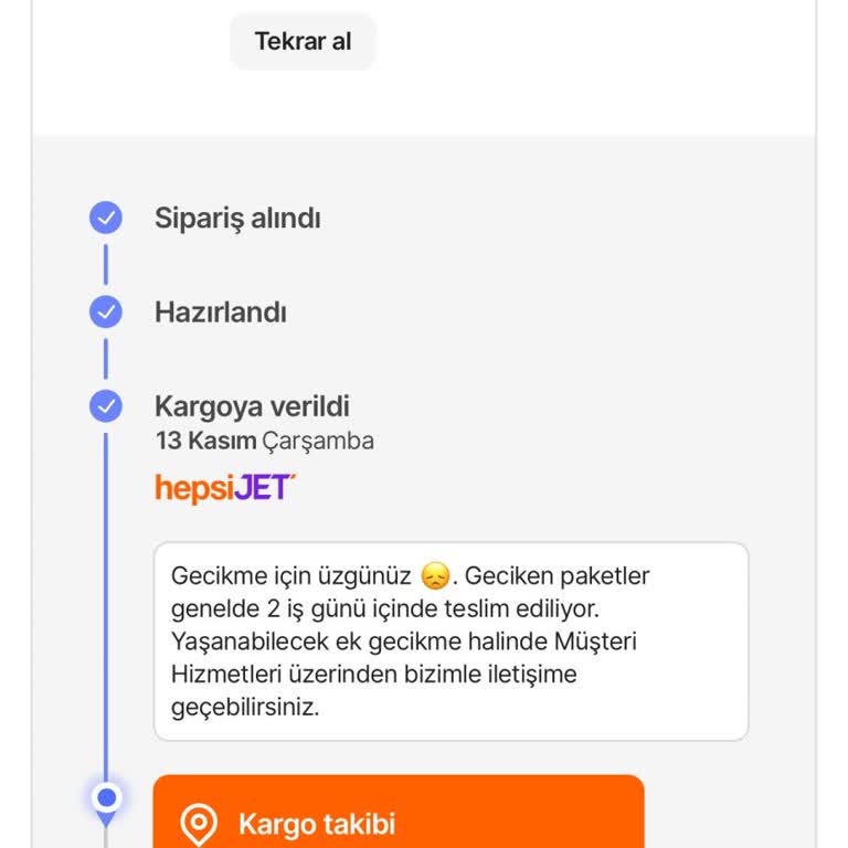 Hepsijet Teslimat Sorunu!