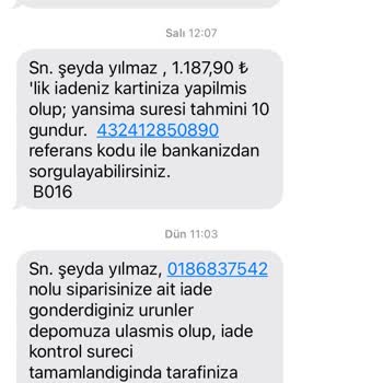 Watsons'tan Eksik İade Ve Teslim Edilmeyen Ürünler