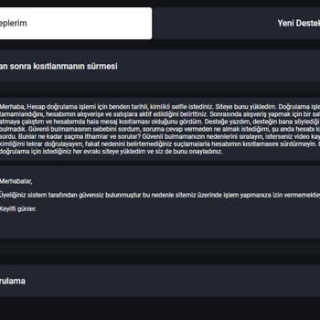 Üyelik Onayı Sorunu Ve Yetersiz Destek Hizmeti