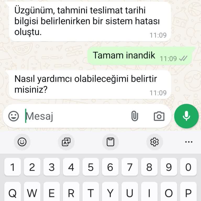 Teslimat Gecikmesi Ve İletişim Sorunu