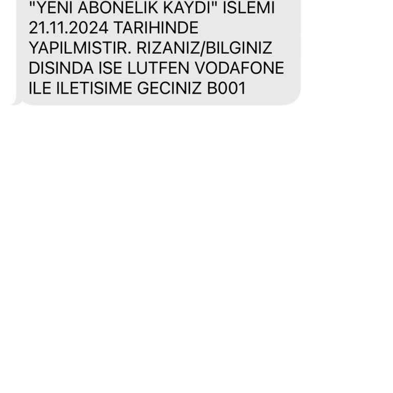 Bilinmeyen Abonelik Kaydı Hakkında Acil Bilgilendirme Talebi