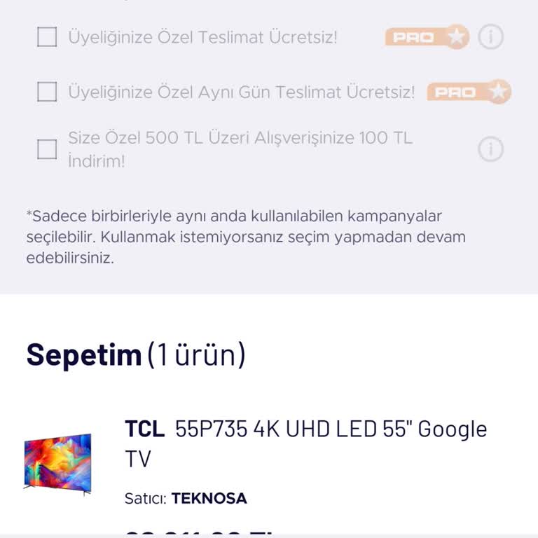 Teknosa İndirim Kampanyasında Sürekli Promosyon Hatası