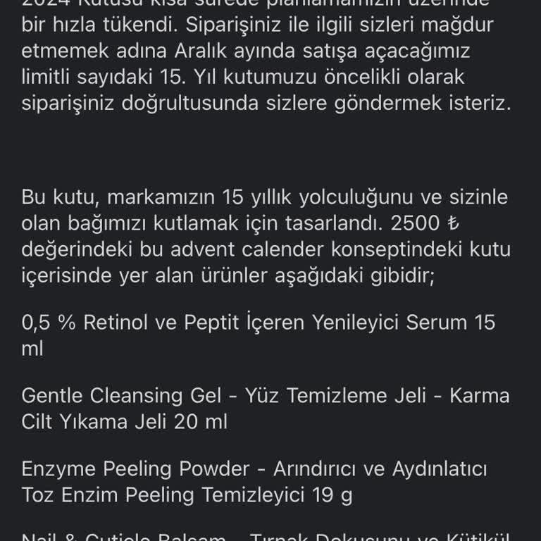 Sipariş Sonrası Bilgilendirme Eksikliği