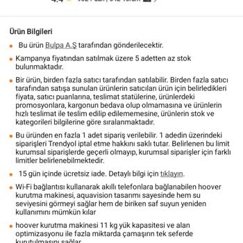 Hoover Servisinden Zorunlu Priz Dayatması