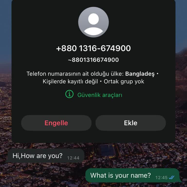 Bilinmeyen Numaradan Gelen Mesaj Ve Gizlilik Endişesi