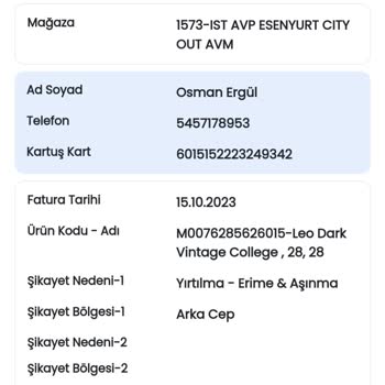 Yırtılan Kot Ve Müşteri Memnuniyetsizliği