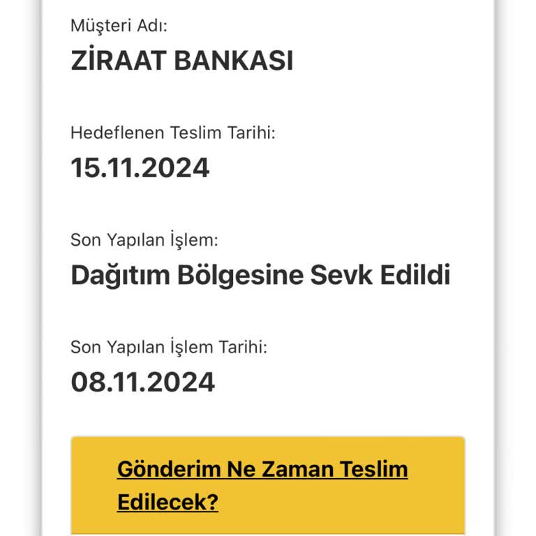 Geciken Genç Kart Teslimatı