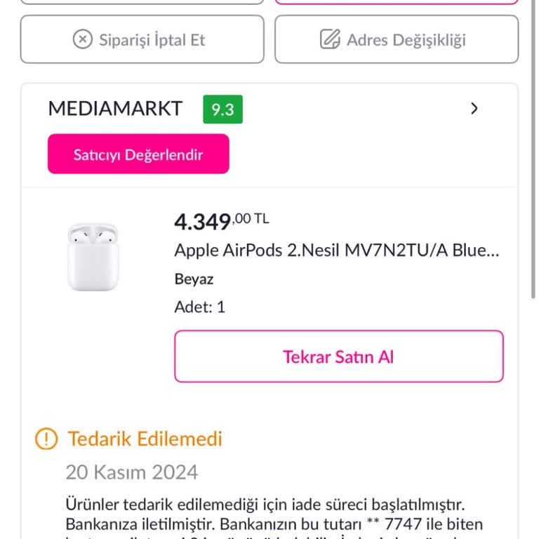 Sürekli Geciken Siparişler Ve İade Sorunları