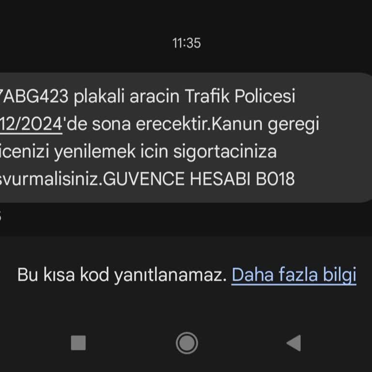 Bana Ait Olmayan Araç İçin Yanlış Poliçe Bildirimi