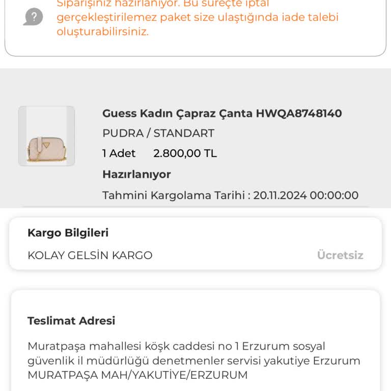 Özdilek Mağazasının Teslimat Sorunu