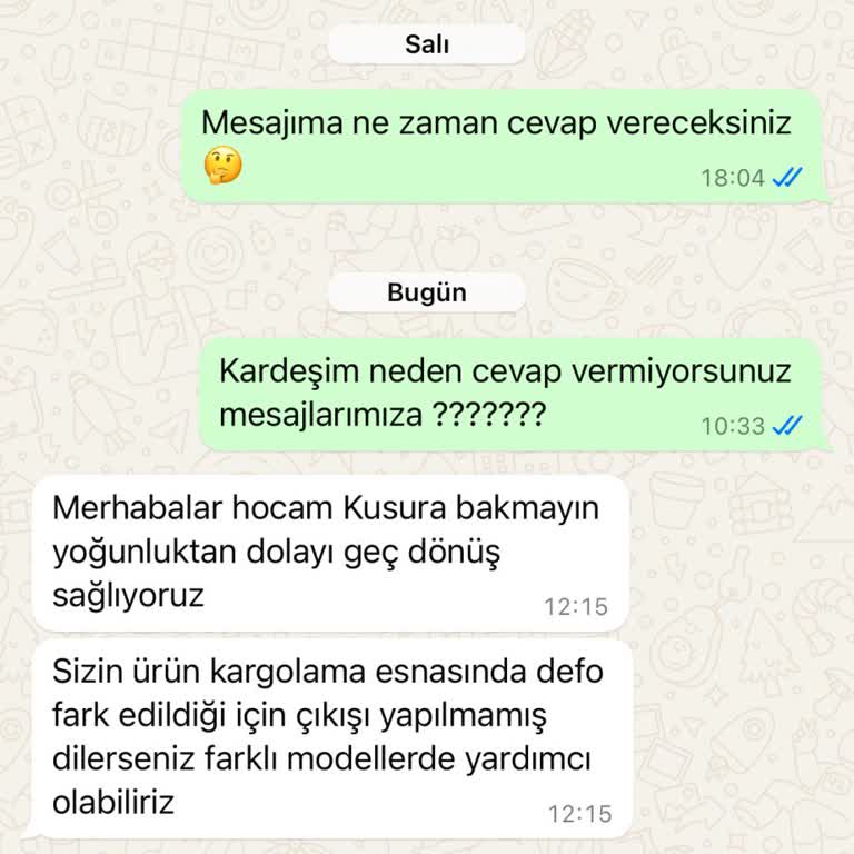 İletişimsizlik Ve Ürün Eksikliği Nedeniyle Mağduriyet