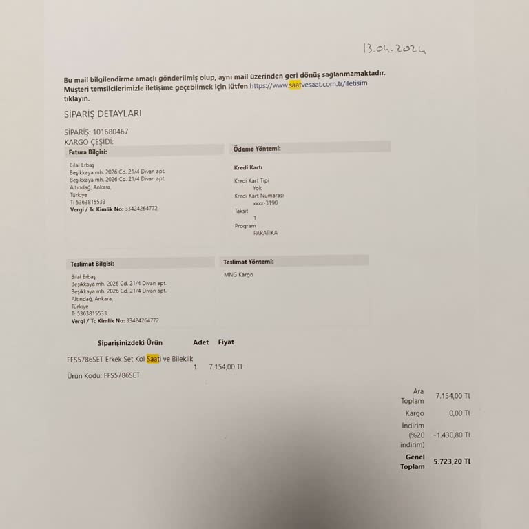 Garanti Kapsamında Olmayan Onarım Ücreti Ve Fatura Eksikliği