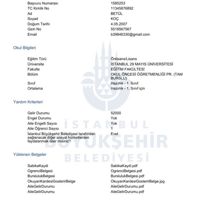 Burs Başvurusunda Eksik Belge Sorunu