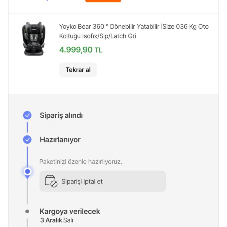 Hepsiburada'dan Sipariş Verdim, Teslimat Beklemede