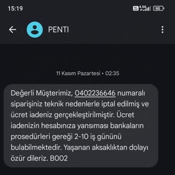 İptal Edilen Sipariş Ve Ulaşılamayan Müşteri Hizmetleri Sorunu