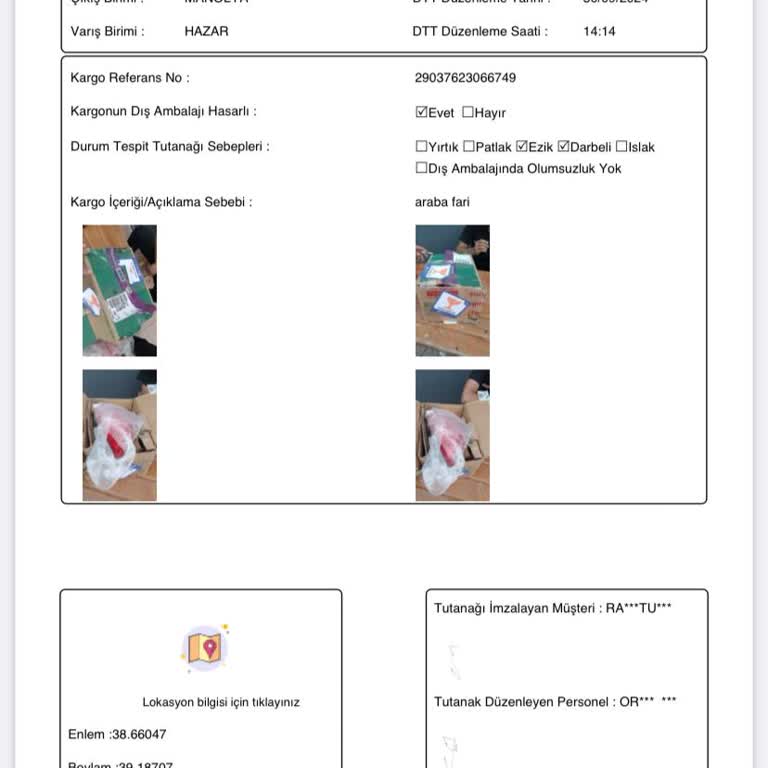 Yurtiçi Kargo Kırık Ürün Ve İlgisizlik