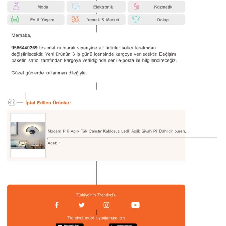 Trendyol'da Yanlış Ürün Ve İptal Sorunu
