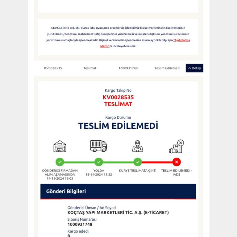 Kargo Teslimatında İletişim Eksikliği