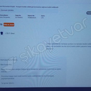 Kargo Sorunu Ve Eksik Ürün Teslimatı