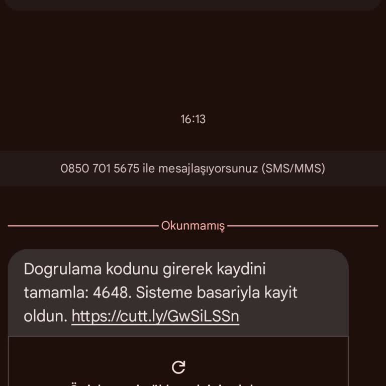 Bilinmeyen Doğrulama Kodu Endişesi